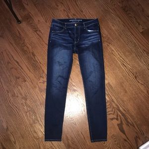 American Eagle 12L Dark Wash Jeggings